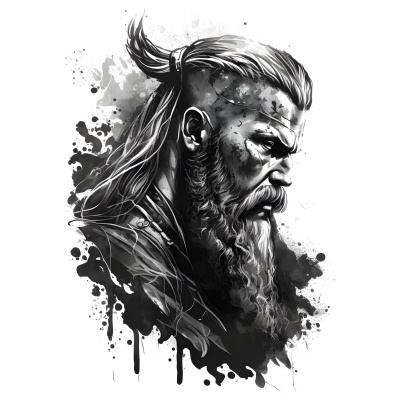 Buntes Wandtattoo  Thor Gott von Blitz und Donner 