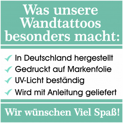 Buntes Wandtattoo 