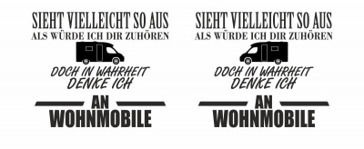Tasse mit dem Motiv Ich denke an Wohnmobile - Ansicht 2