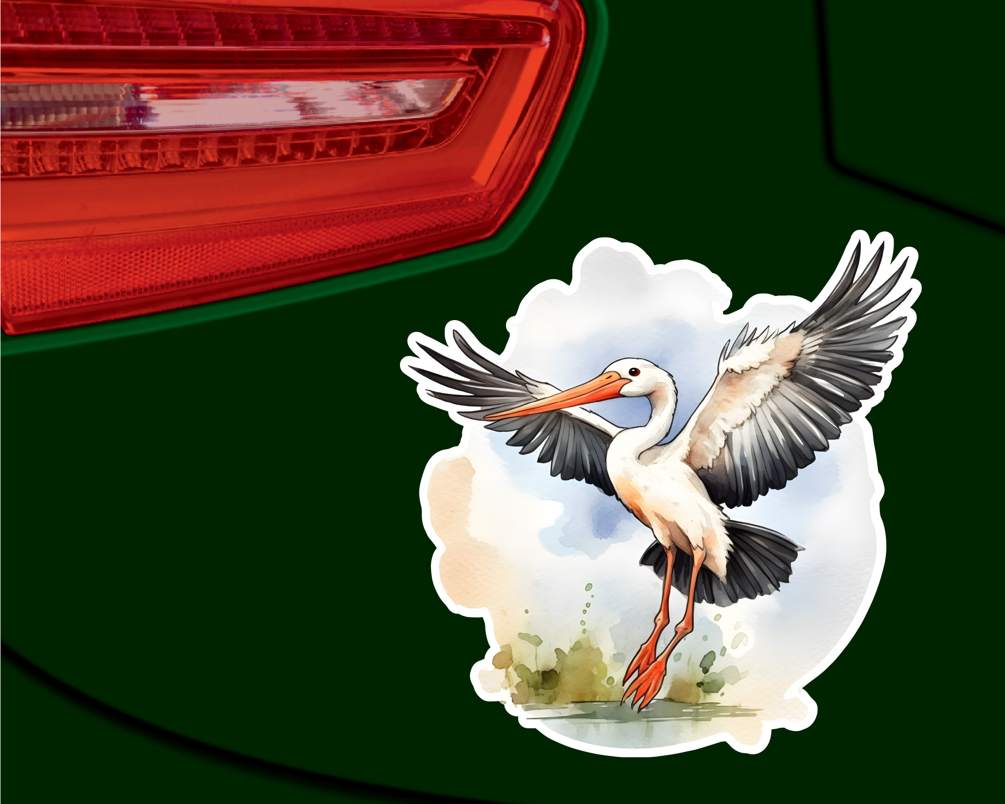 Fliegender Storch Aufkleber - Ansicht 3