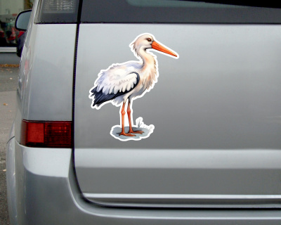 Klapper Storch Aufkleber - Ansicht 2