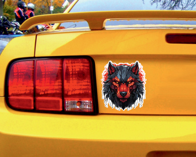 Wolf Aufkleber - Ansicht 3