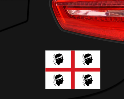 Sardinien Flagge Aufkleber