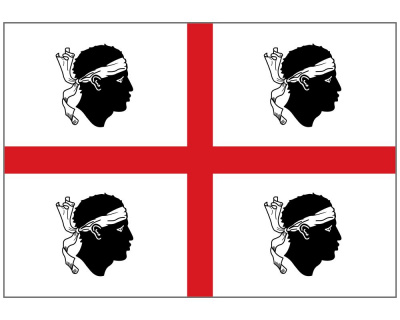 Sardinien Flagge Aufkleber - Ansicht 1