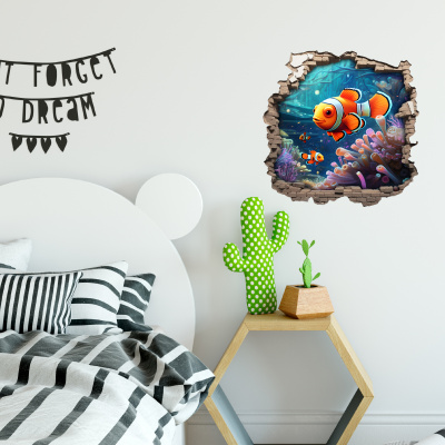 Buntes Wandtattoo 