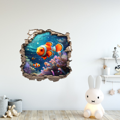 Buntes Wandtattoo 