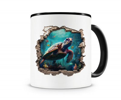 Tasse mit dem Motiv Wandriss mit Schildkrte