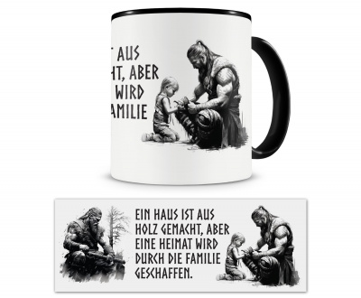 Tasse mit dem Motiv Familie schafft Heimat