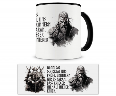 Tasse mit dem Motiv Krieger Knien Niemals