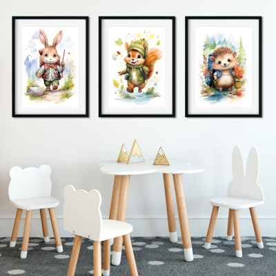 Kunstdruck mit dem Motiv Abenteurer Tiere Set - Ansicht 2