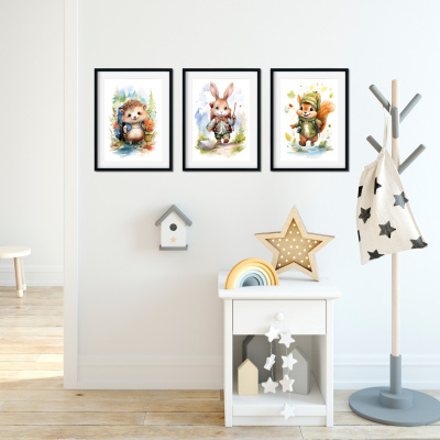 Kunstdruck mit dem Motiv Abenteurer Tiere Set - Ansicht 3