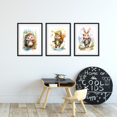 Kunstdruck mit dem Motiv Abenteurer Tiere Set - Ansicht 4