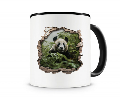 Tasse mit dem Motiv Wandriss mit Pandabr