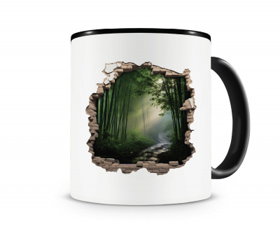 Tasse mit dem Motiv Wandriss mit Bambus Wald