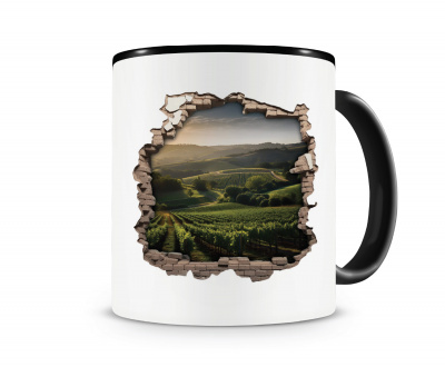 Tasse mit dem Motiv Wandriss mit Weinberg Tasse