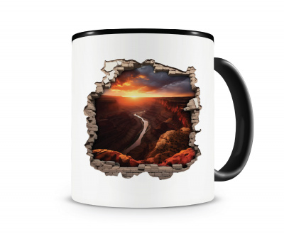 Tasse mit dem Motiv Wandriss mit Grand Canyon