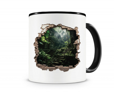 Tasse mit dem Motiv Wandriss mit Urwald Ruine Tasse