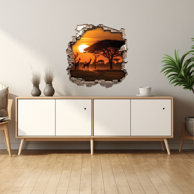 Buntes Wandtattoo 