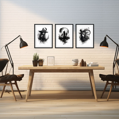 Kunstdruck mit dem Motiv Hexen Set mit Wicca Motiven - Ansicht 4