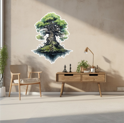 Buntes Wandtattoo 