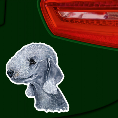 Bedlington Terrier Aufkleber Bunt - Ansicht 2