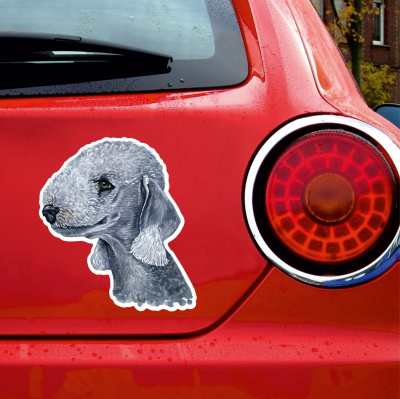 Bedlington Terrier Aufkleber Bunt - Ansicht 3