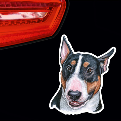 Bull Terrier Aufkleber Bunt - Ansicht 2