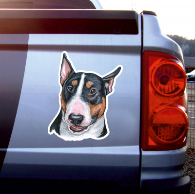 Bull Terrier Aufkleber Bunt - Ansicht 3