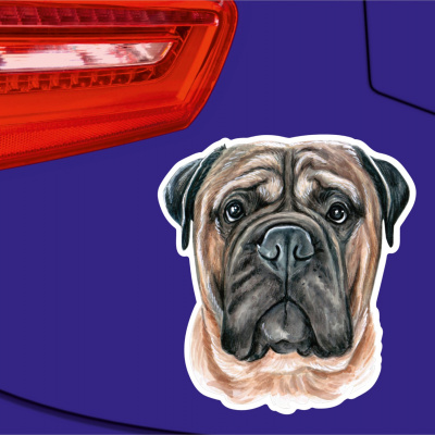 Bullmastiff Aufkleber Bunt - Ansicht 2