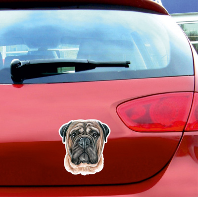 Bullmastiff Aufkleber Bunt - Ansicht 3