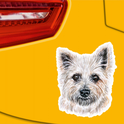 Cairn Terrier Aufkleber Bunt - Ansicht 2