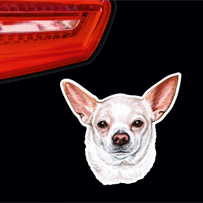 Chihuahua Aufkleber Bunt Aufkleber