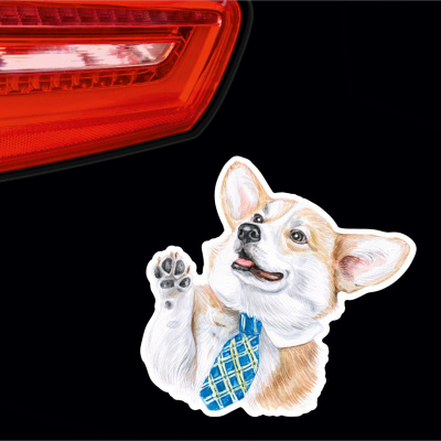 Corgi Aufkleber Bunt - Ansicht 2