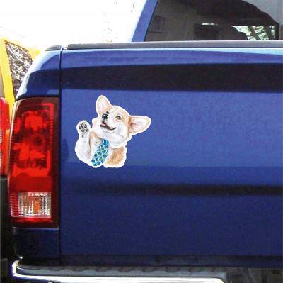 Corgi Aufkleber Bunt - Ansicht 3