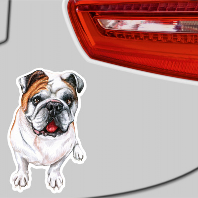 Se Bulldogge Aufkleber Bunt - Ansicht 2