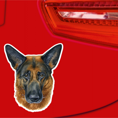 Deutscher Schferhund Aufkleber Bunt - Ansicht 2