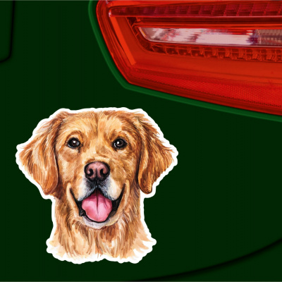 Golden Retriever Aufkleber Bunt - Ansicht 2