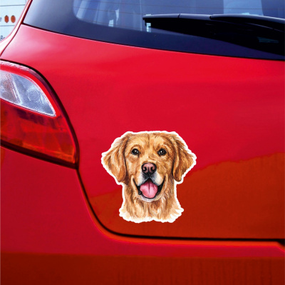 Golden Retriever Aufkleber Bunt - Ansicht 3