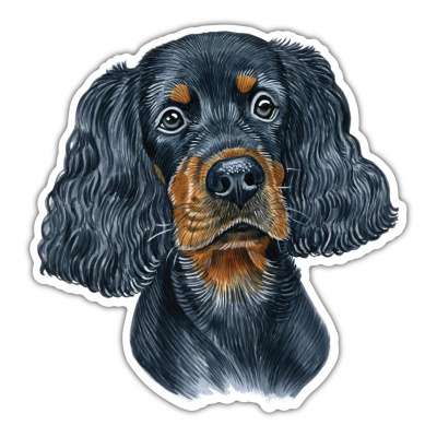 Gordon Setter Aufkleber Bunt