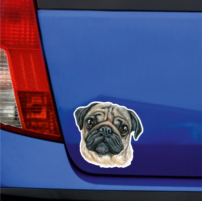 Mops Aufkleber Bunt - Ansicht 3