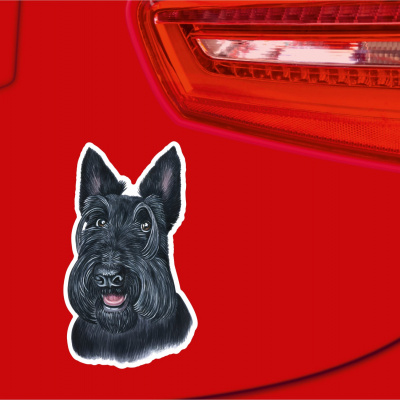 Scottish Terrier Aufkleber Bunt - Ansicht 2