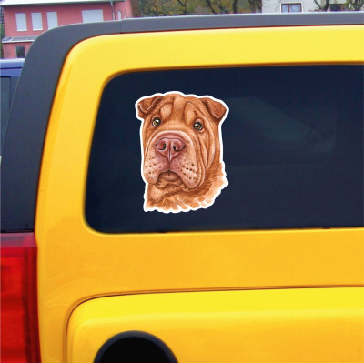 Shar-Pei Aufkleber Bunt - Ansicht 3