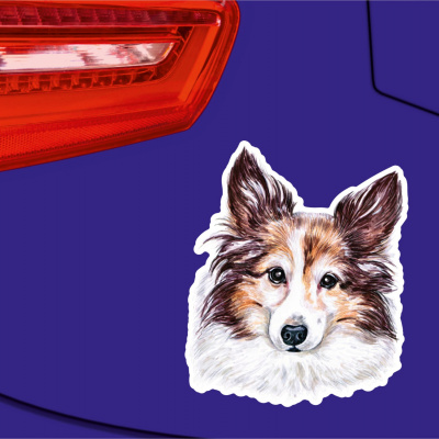Shetland Sheepdog Sheltie Aufkleber Bunt - Ansicht 2