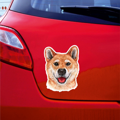 Shiba Inu Aufkleber Bunt - Ansicht 3
