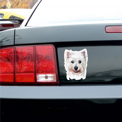 West Highland White Terrier Westie Aufkleber Bunt - Ansicht 3