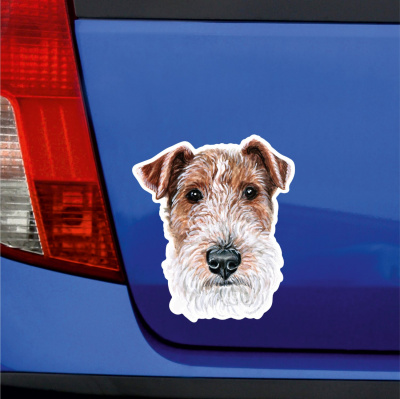 Drahthaar Foxterrier Aufkleber Bunt - Ansicht 3