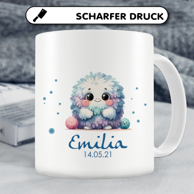 Tasse mit Plsch Monster als Motiv - Ansicht 4
