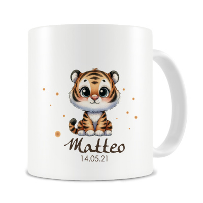 Tasse mit Kleiner Tiger als Motiv