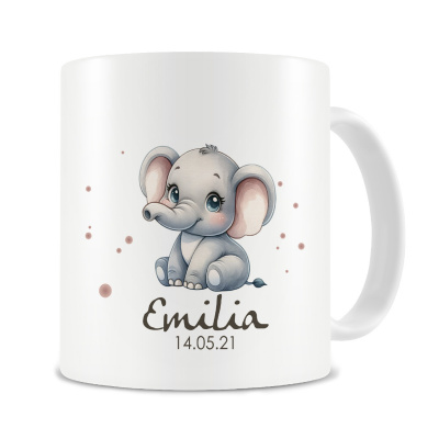 Tasse mit Baby Elefant als Motiv