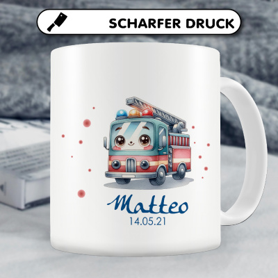 Tasse mit Ses Feuerwehr Auto als Motiv - Ansicht 4